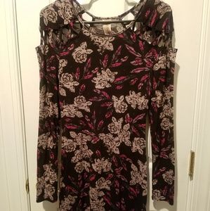 Free People long sleeve bodycon dress size medium